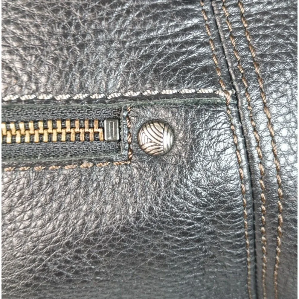 The Sak Black Pebbled Leather Purse Double Handle Tote Shoulder‎ Bag SOFT